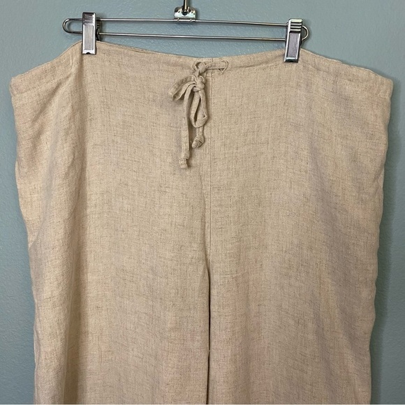 Coldwater Creek Linen Drawstring Stretch Pants Size XL - Picture 3 of 8